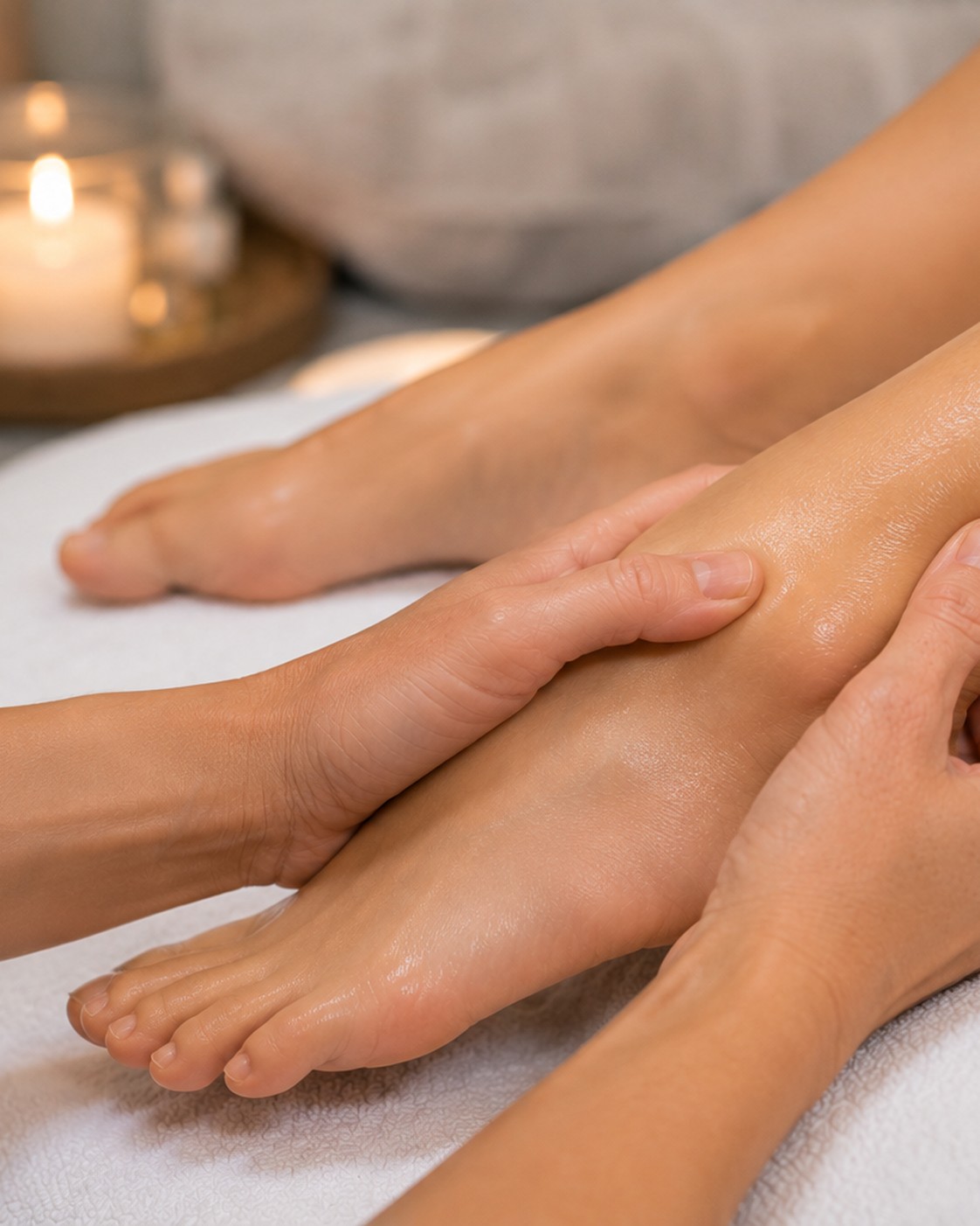 Massage von Knöchel und Wade